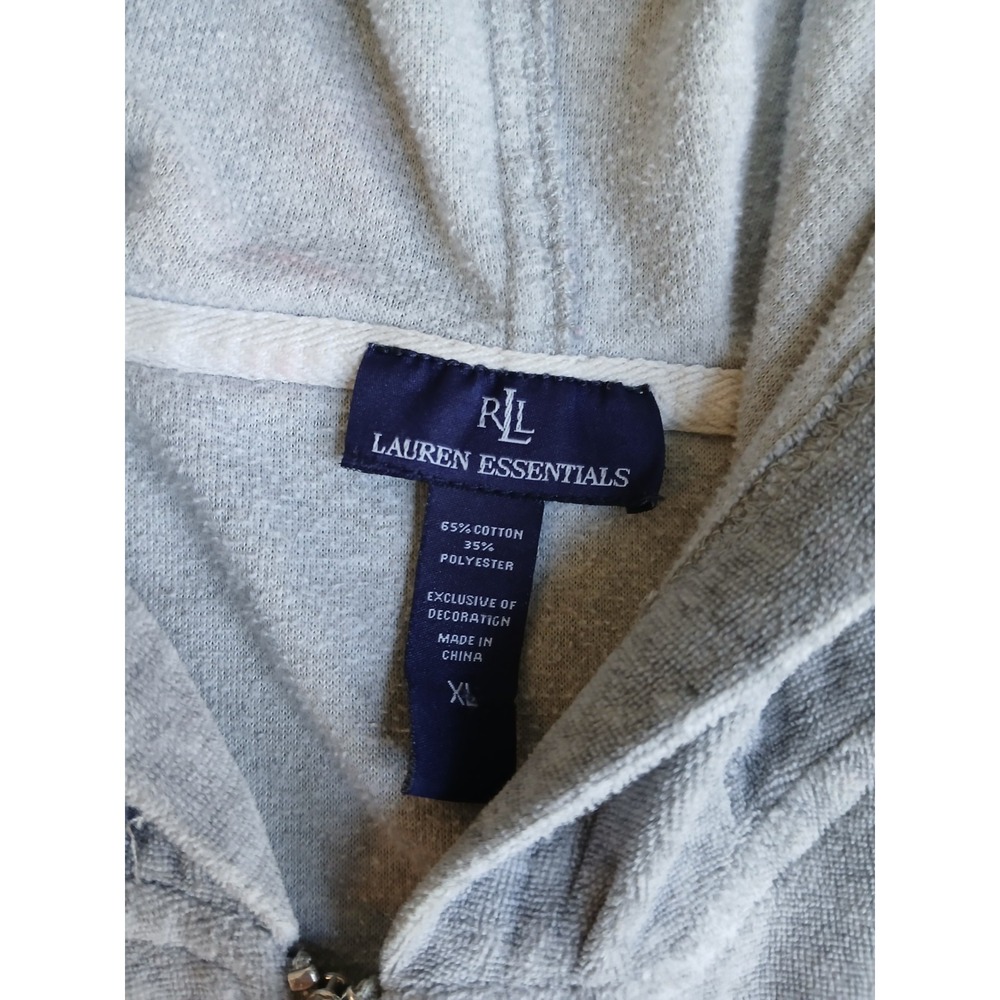 Lauren Ralph Lauren Track Suit Large XL Womens Velour Hooded Jacket Y2k - Picture 4 of 16